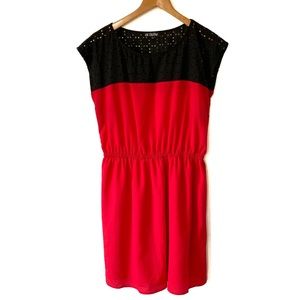 Red & Black BeBop Cinched Sheath Dress